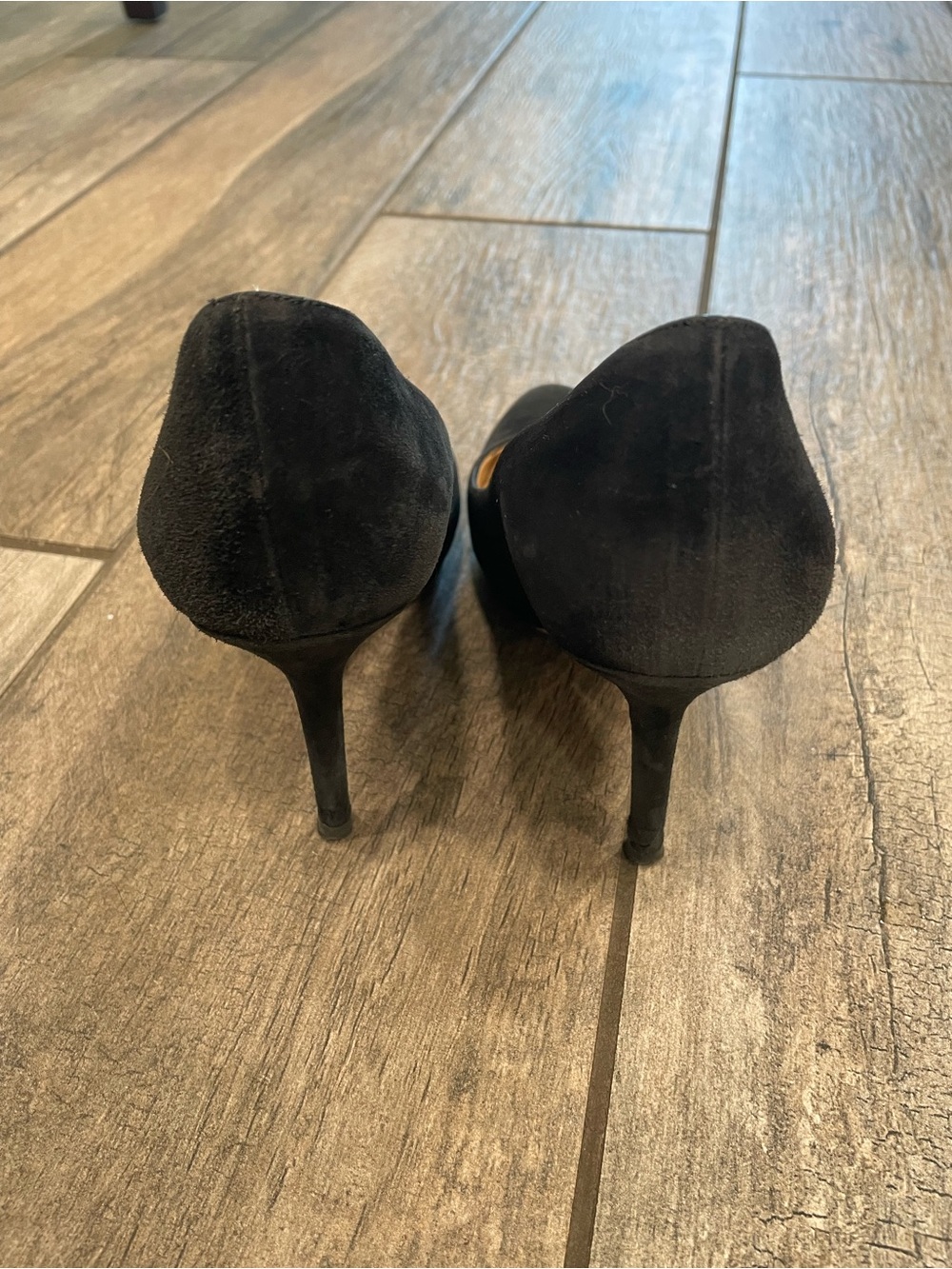 Jimmy Choo Black Suede Pointed-Toe Stiletto Pumps - Picture 15 of 16